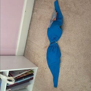 Shade & Shore Blue Belt with Gold Buckle